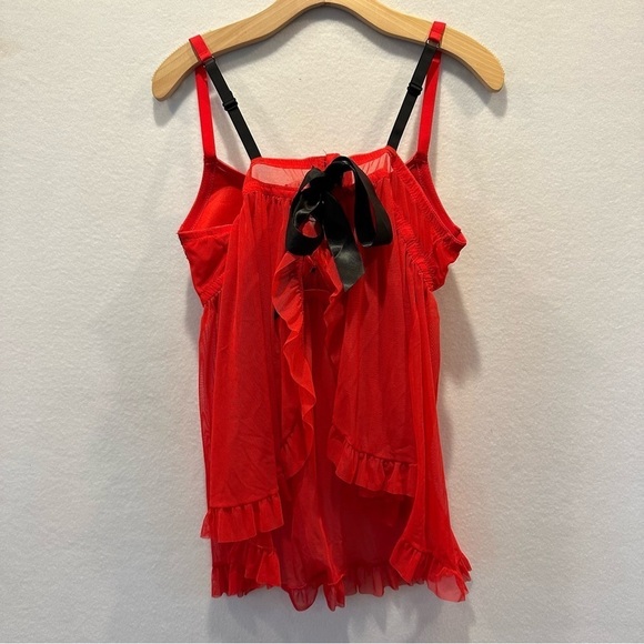 FINAL SALE True Desire Sexy See Through Open Back Babydoll Push-up Bra Top 1X - Picture 2 of 8